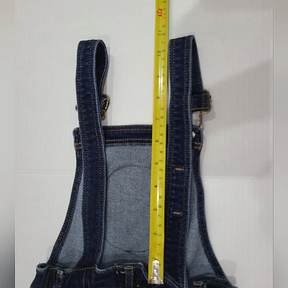 GAP Toddler Denim Overalls with Fleece Penguin Patch & Adjustable Straps 4yr - Picture 13 of 16